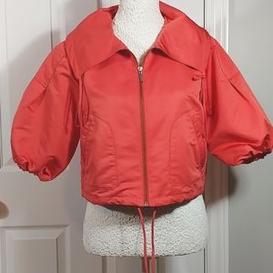 Coral cropped jacket Small- Jacob, Like New
